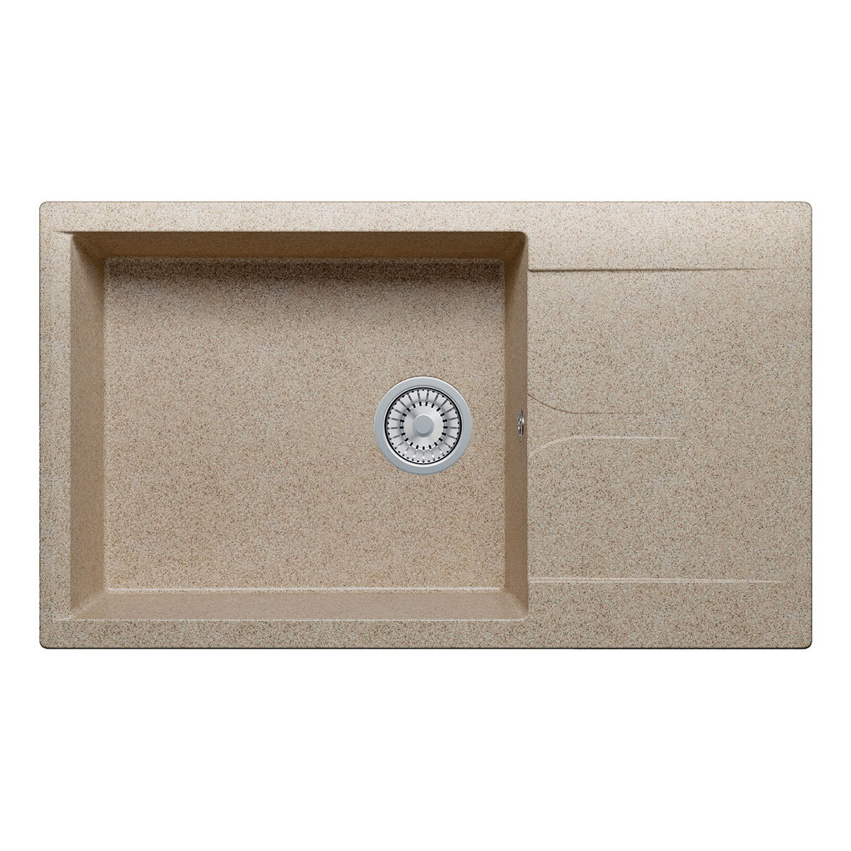 Изображение товара Мойка для кухни POLYGRAN Gals-862 прямоугольная из искусственного камня песочного цвета