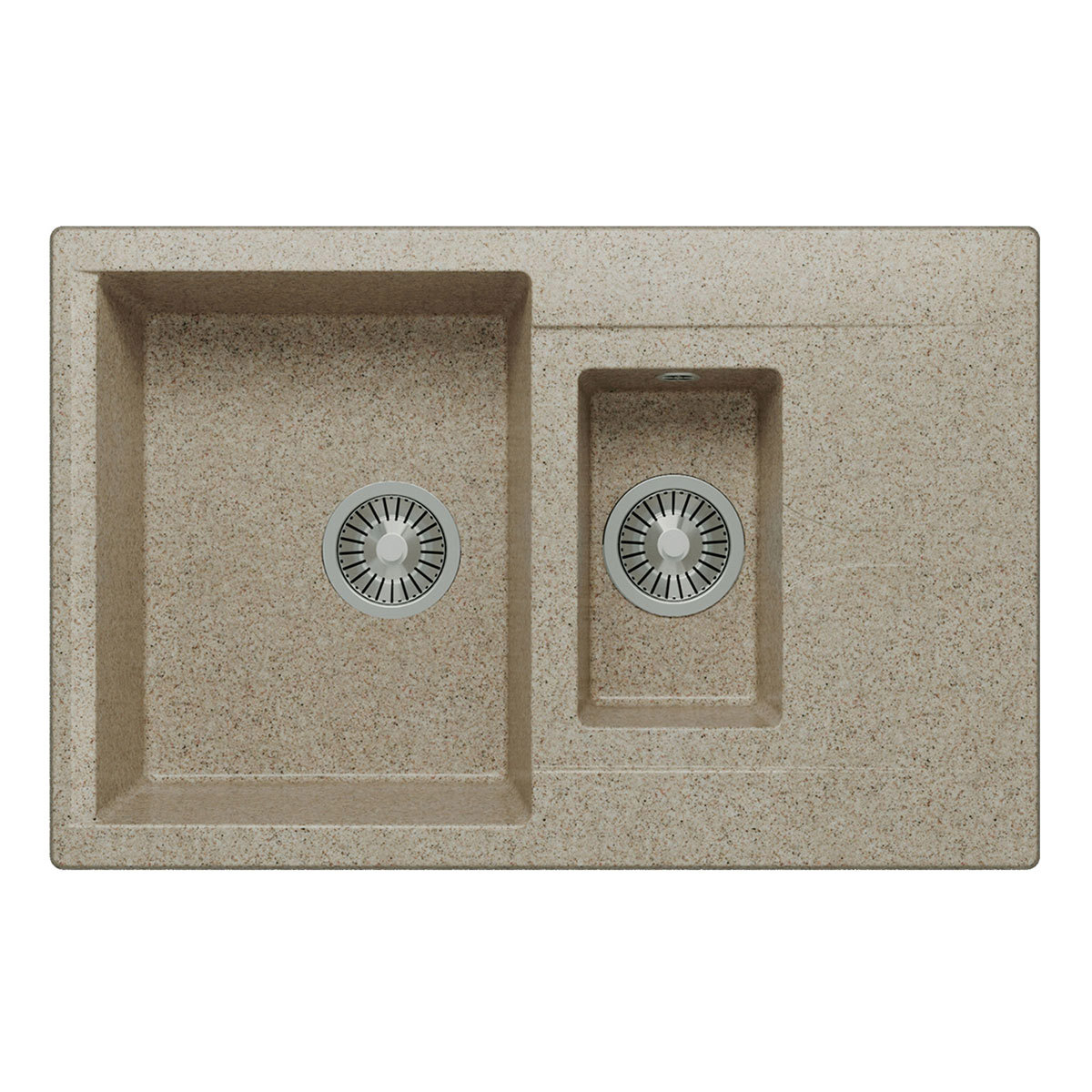 Изображение товара Мойка кухонная прямоугольная 77x50 см POLYGRAN из искусственного камня песочного цвета