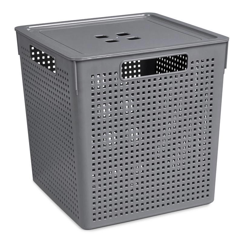 Изображение товара Корзина для хранения серия Лофт 29.4x29.4x30 см серый