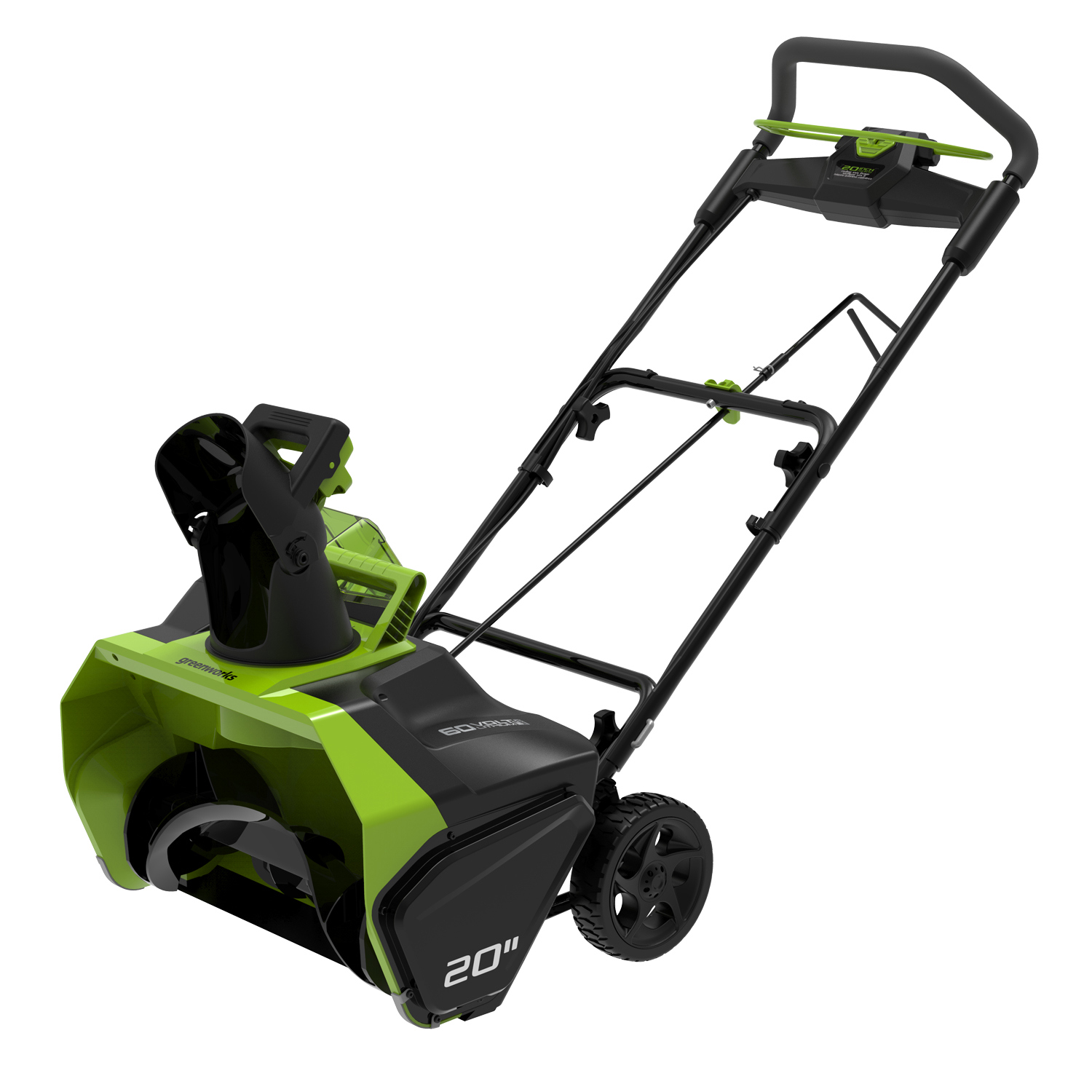 Изображение товара Аккумуляторный снегоуборщик GreenWorks 2602407UB 50 см 60 В комплект