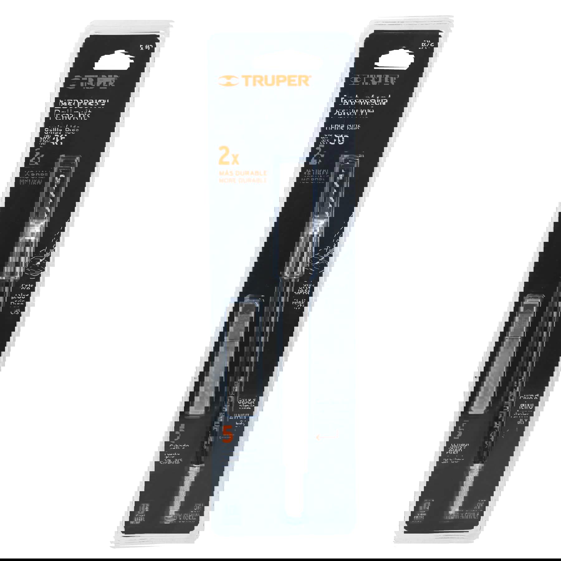 Изображение товара Строительный нож Truper 16969 с сменными лезвиями, сталь SK-4 и алюминиевым корпусом