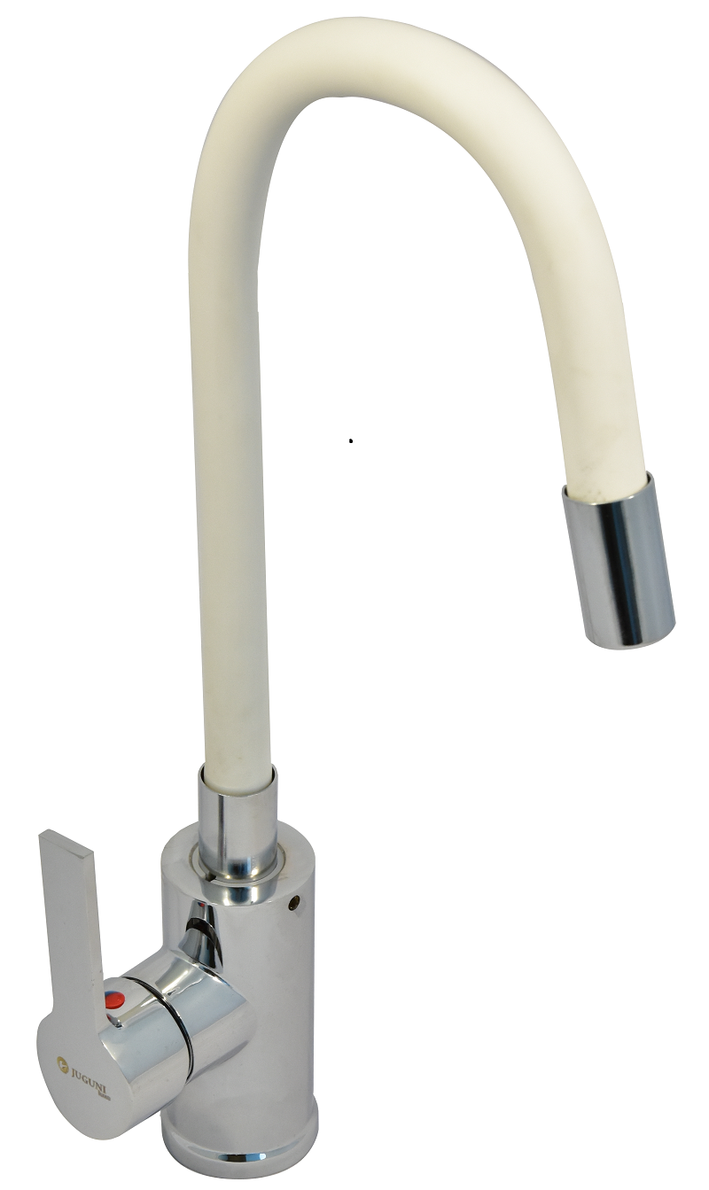 Изображение товара Смеситель для кухни с гибким изливом 22 см JUGUNI LUXE белый