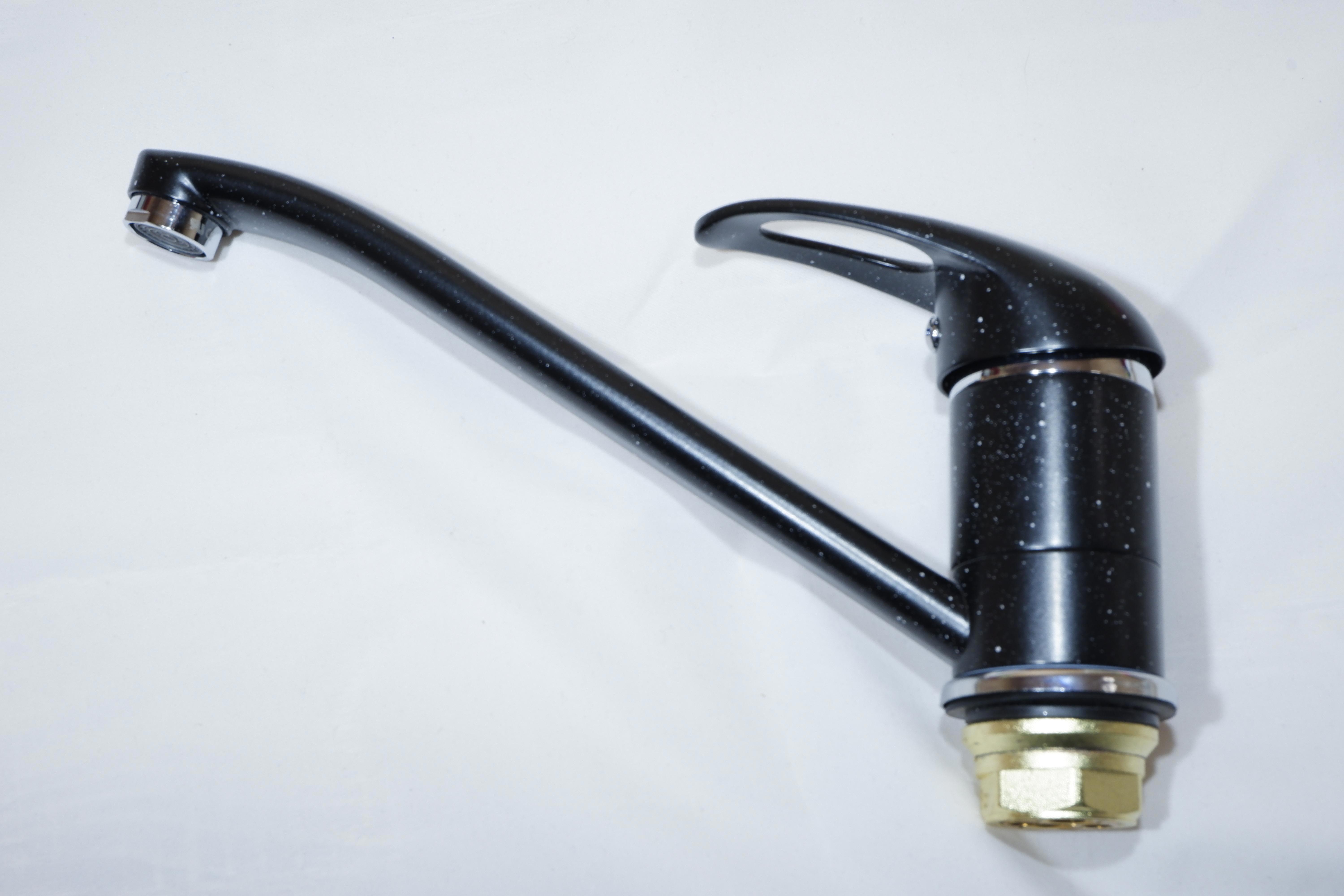 Изображение товара Смеситель для кухни высота излива 11.5 см Frap F4903-308 черный латунь