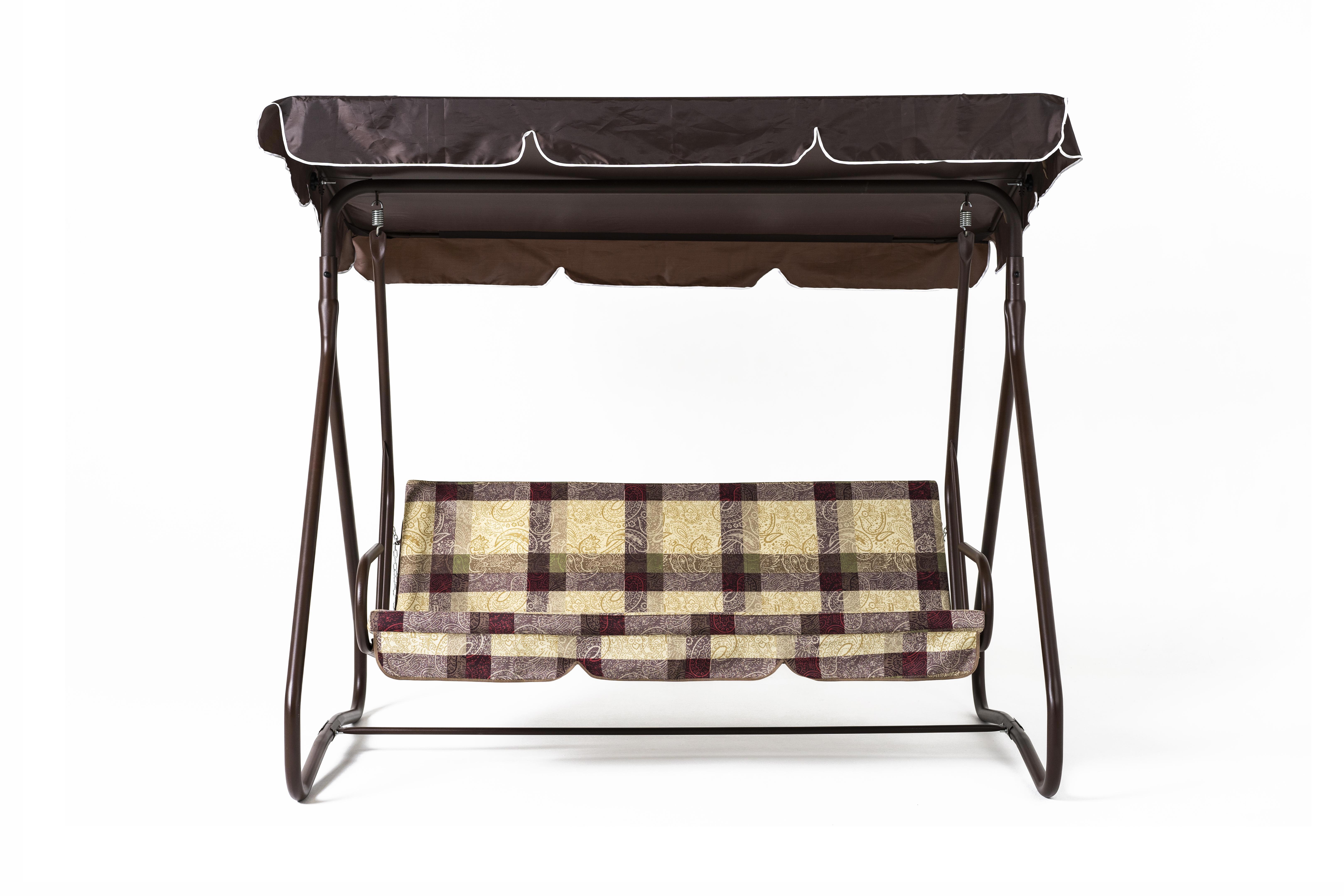 Изображение товара Качели садовые Zalger garden travera 3-х местные до 300 кг коричневый
