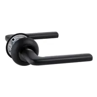 Изображение товара Дверные ручки Edson 21-Z01 без запирания алюминий никелированное покрытие цвет чёрный