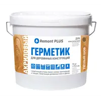 Изображение товара Герметик акриловый Remont PLUS для деревянных конструкций дуб классический 10 л