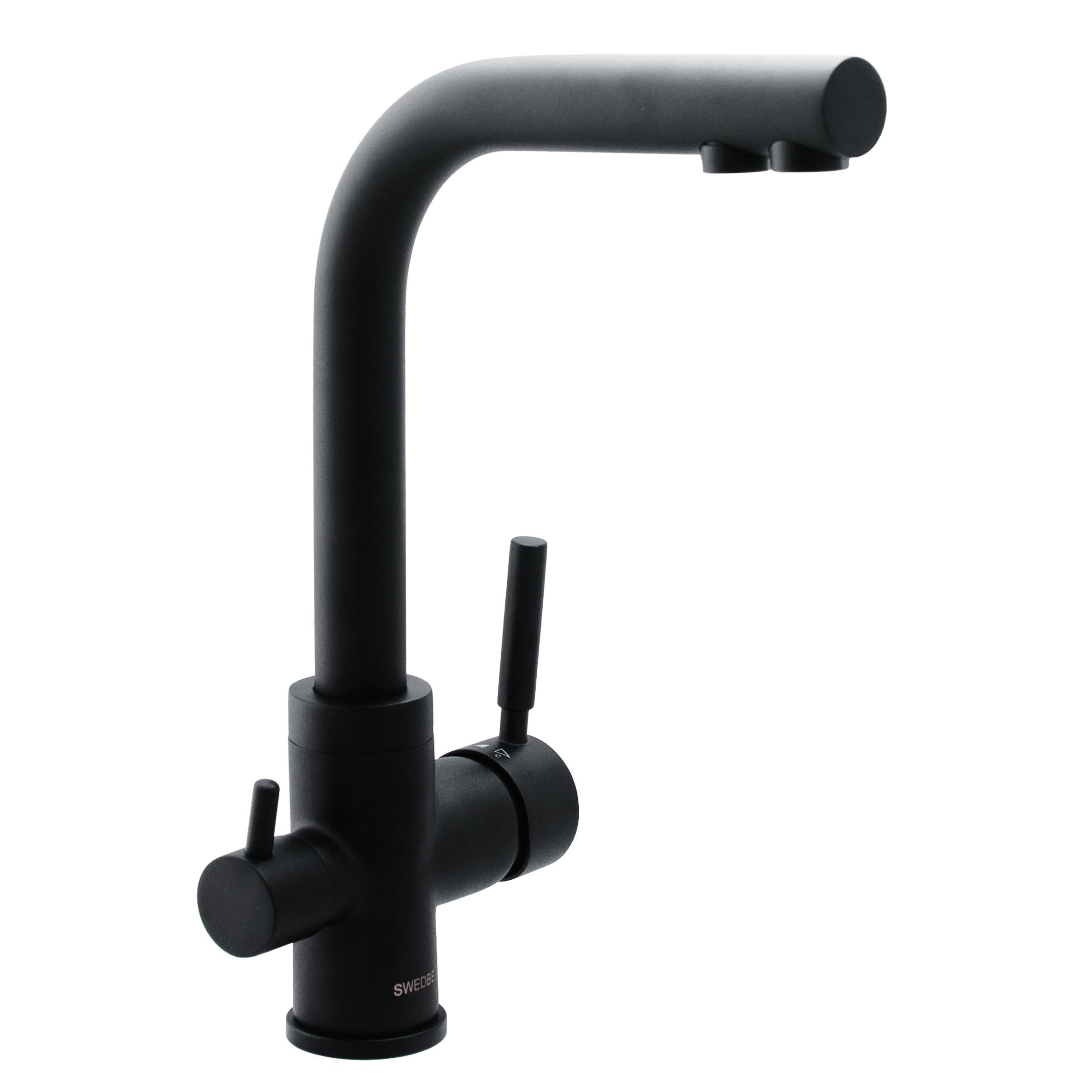 Изображение товара Смеситель для кухни Swedbe 8149 Selene Plus черный высокие носик