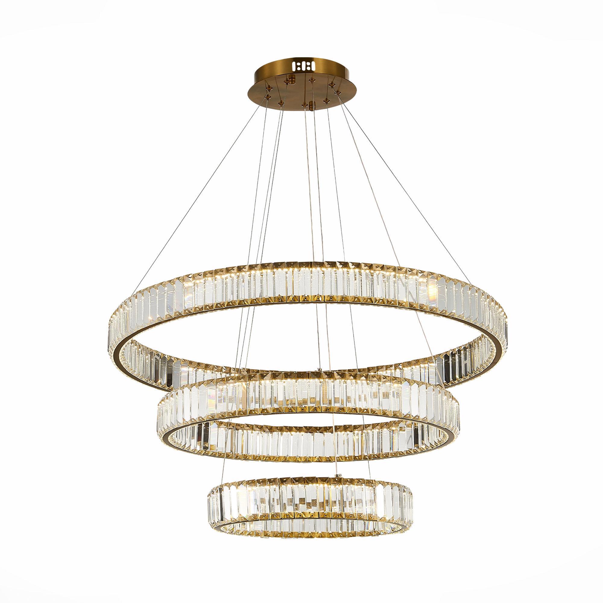 Изображение товара Светильник подвесной светодиодный ST LUCE TIVOLI SL1622.303.03 43 м² нейтральный белый свет цвет золотой