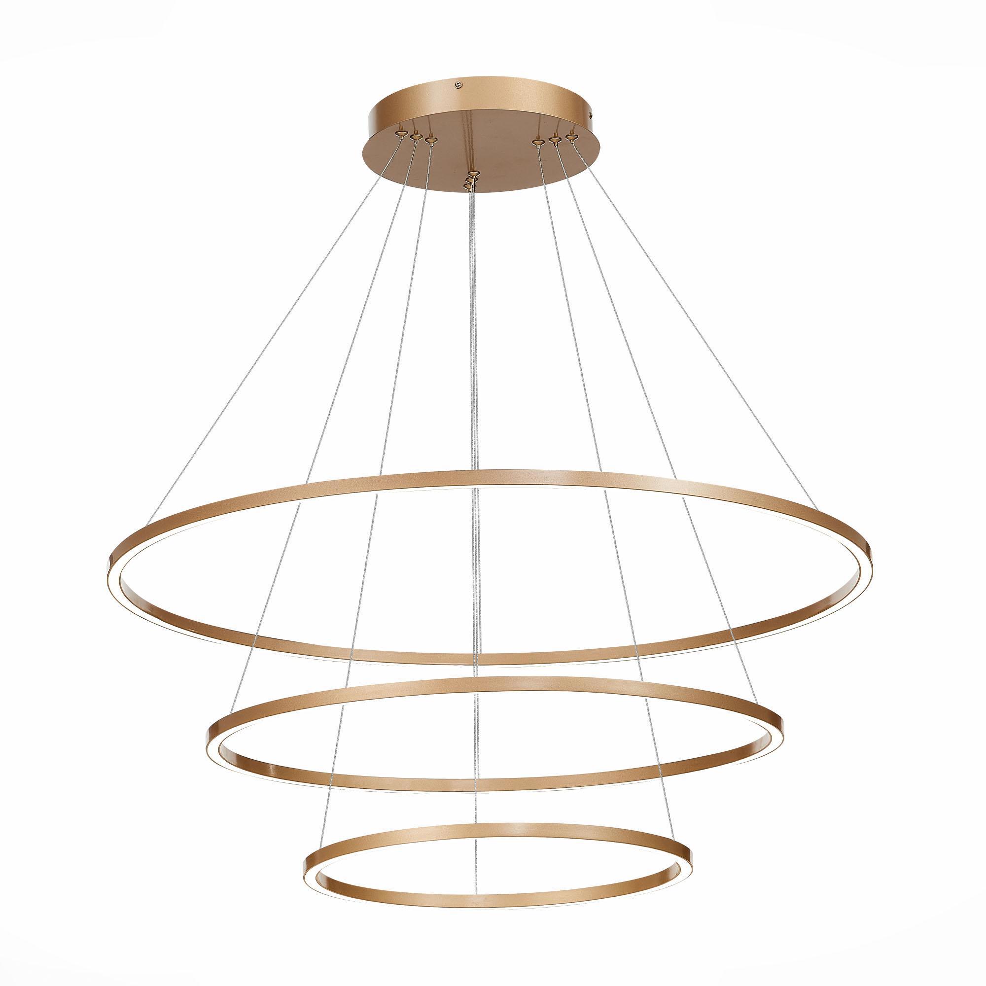 Изображение товара Светильник подвесной светодиодный ST LUCE ST605 DOWN 18 м² нейтральный белый свет цвет золотой