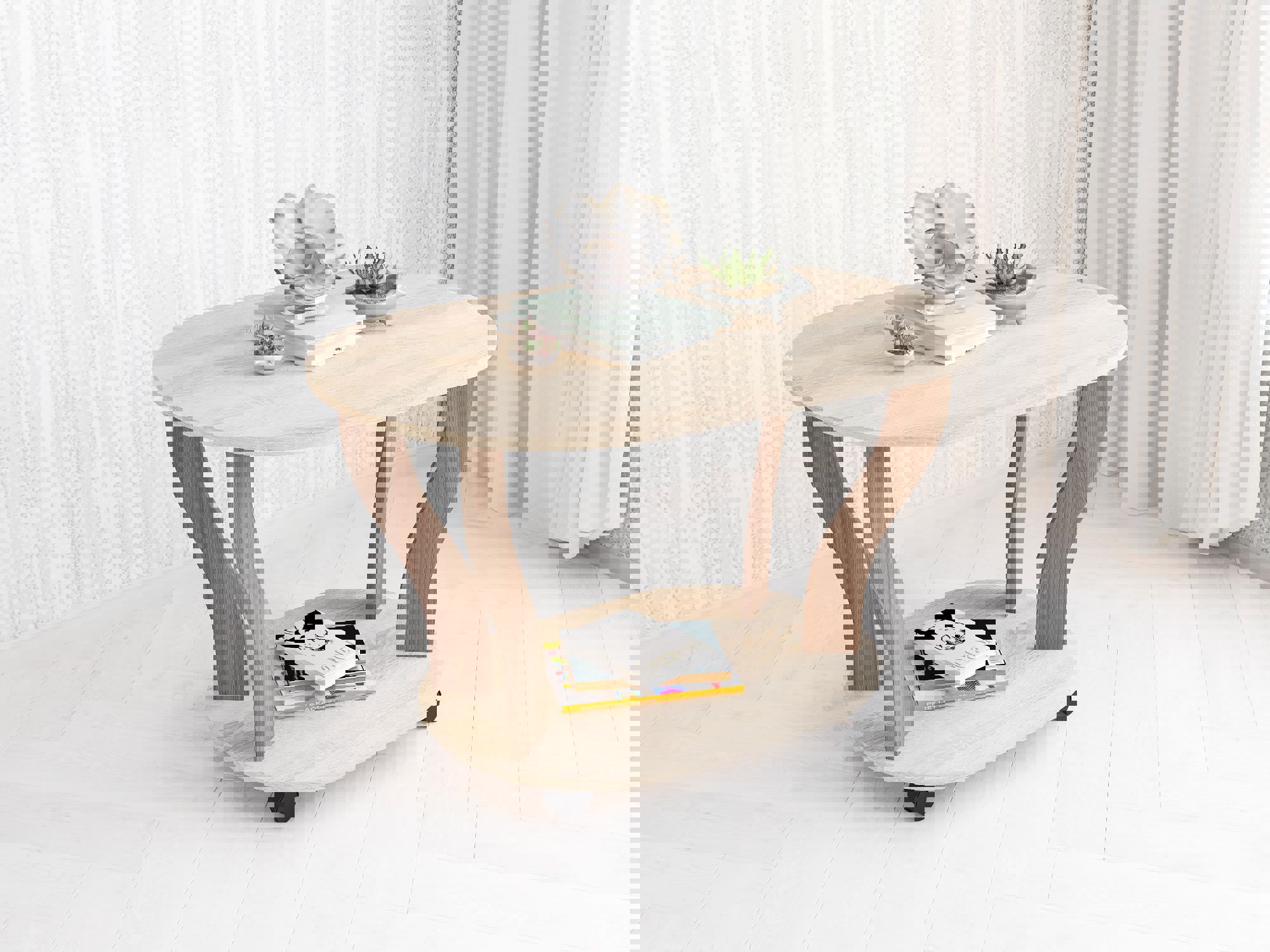 Изображение товара Столик журнальный ТЭКС 56 см Консул-3 (Ясень шимо)