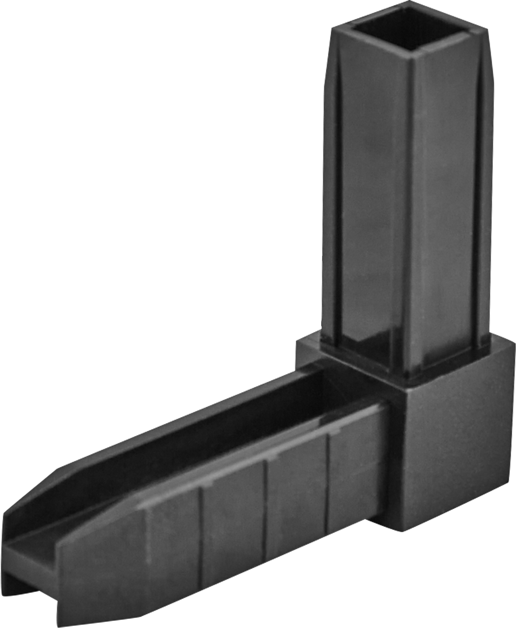Коннектор 2 для профиля Лофт пластик черный