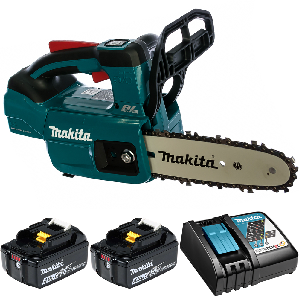 Изображение товара Аккумуляторная цепная пила Makita DUC204 18 В с 2 батареями и зарядным