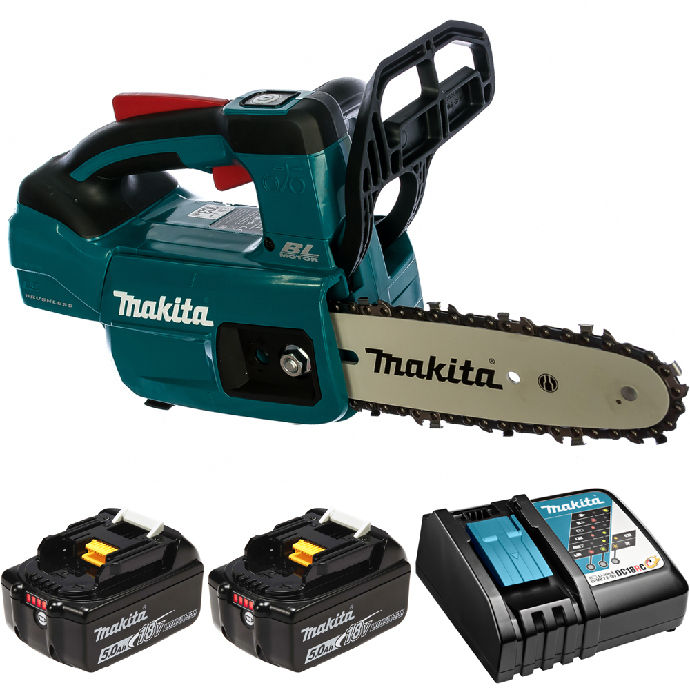 Изображение товара Аккумуляторная цепная пила Makita DUC204RT2 18В 20см в комплекте АКБ и ЗУ