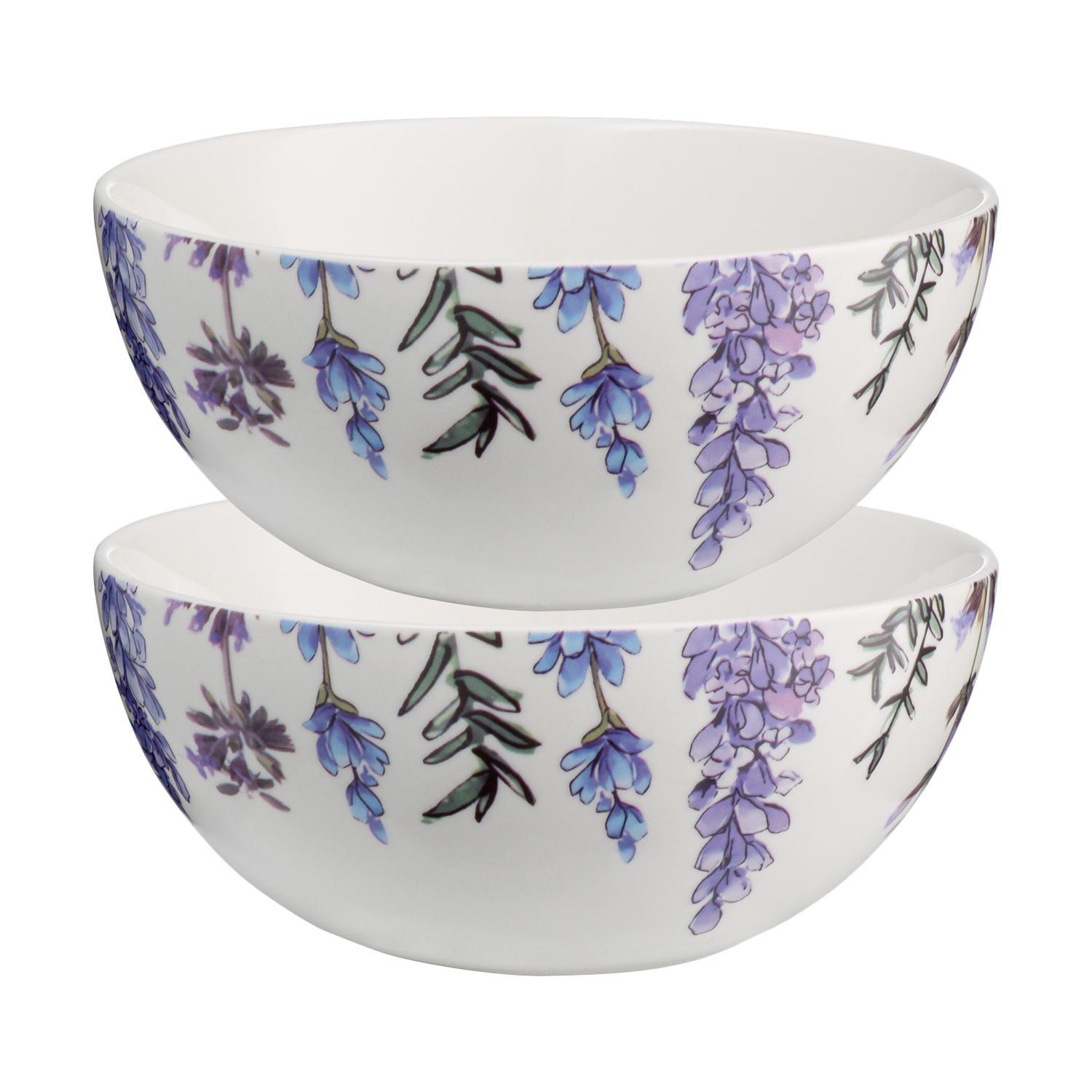 Изображение товара Фарфоровая миска Liberty Jones Floral 15 см, набор из 2 шт., бело-синяя