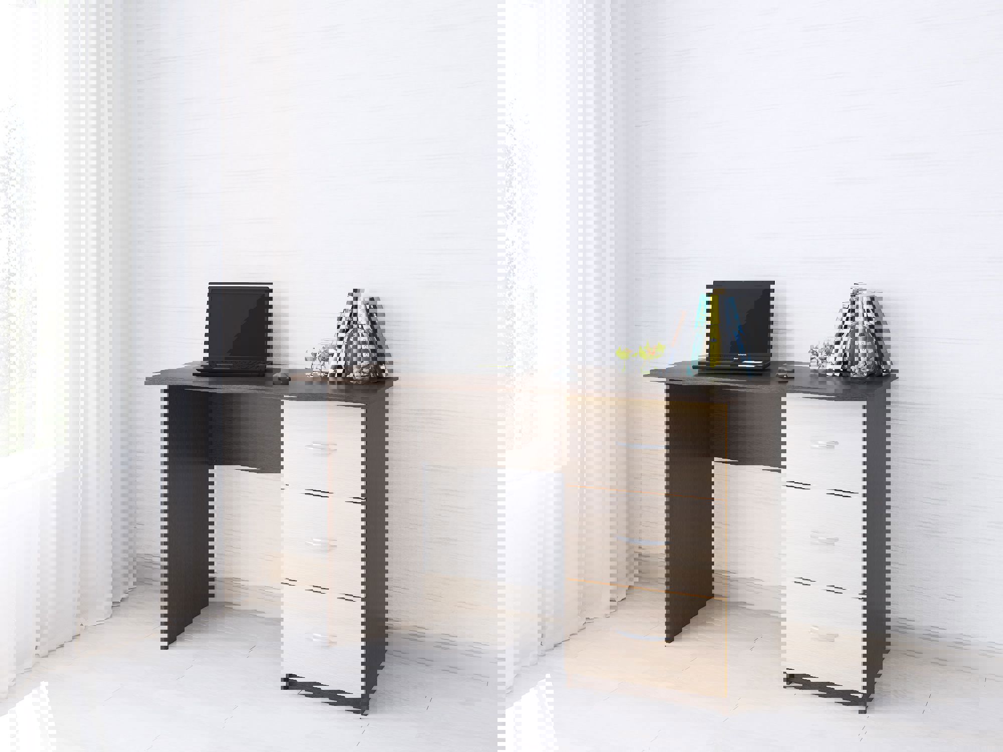 Изображение товара Офисный стол ТЭКС Сити-1 из ЛДСП венге 120x75x60 см с тремя ящиками