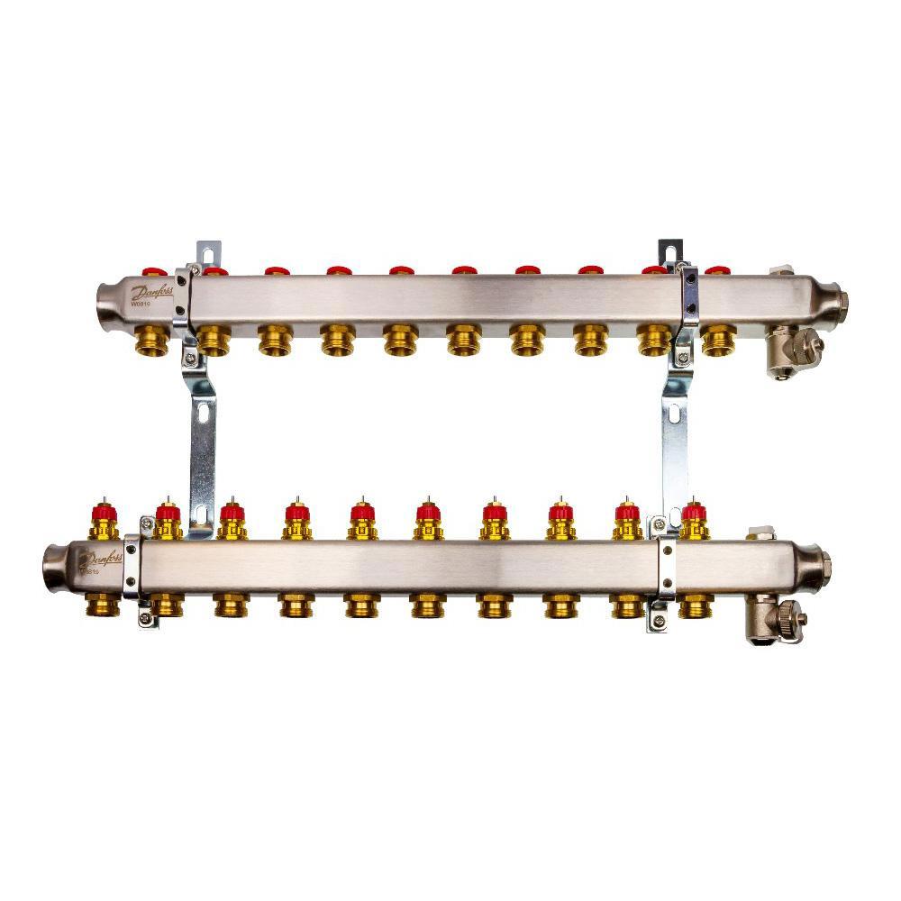Изображение товара Комплект коллекторов Danfoss SSM-10 для 10 контуров