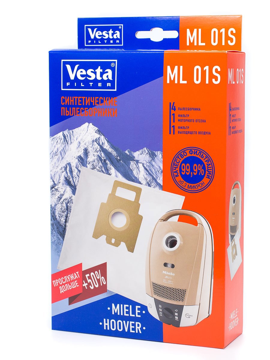 Изображение товара Мешки тканевые для пылесоса Vesta Filter ML01S, 4 л, 4 шт Изображение товара Мешки тканевые для пылесоса Vesta Filter ML01S, 4 л, 4 шт