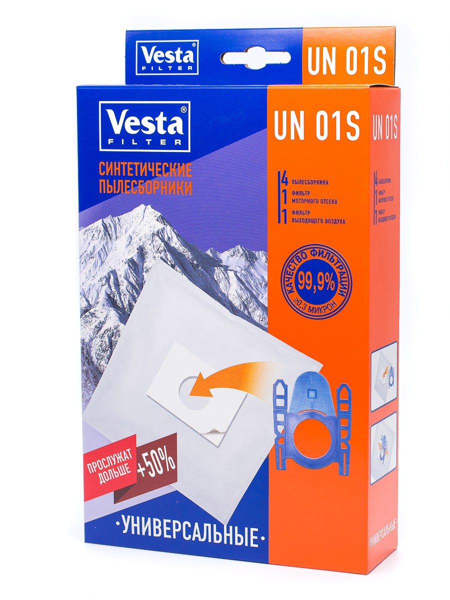Изображение товара Мешки тканевые для пылесоса Vesta Filter UN01S, 4 л, 4 шт Изображение товара Мешки тканевые для пылесоса Vesta Filter UN01S, 4 л, 4 шт