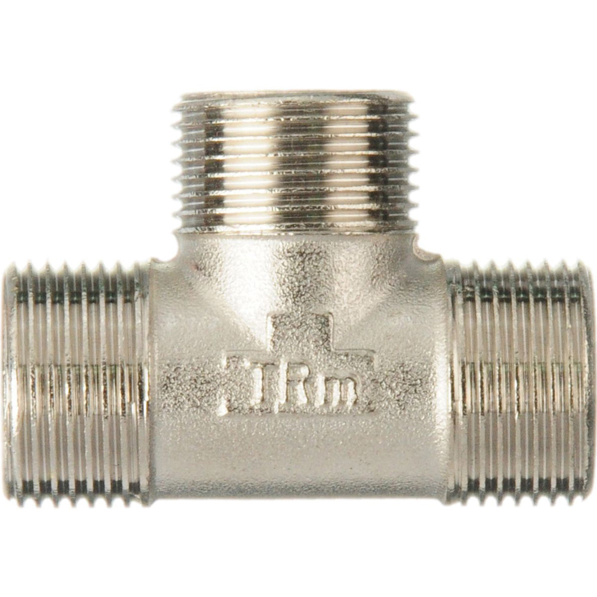 Изображение товара Тройник латунь 1x1x1 наружная резьба никелированный Terma 06112