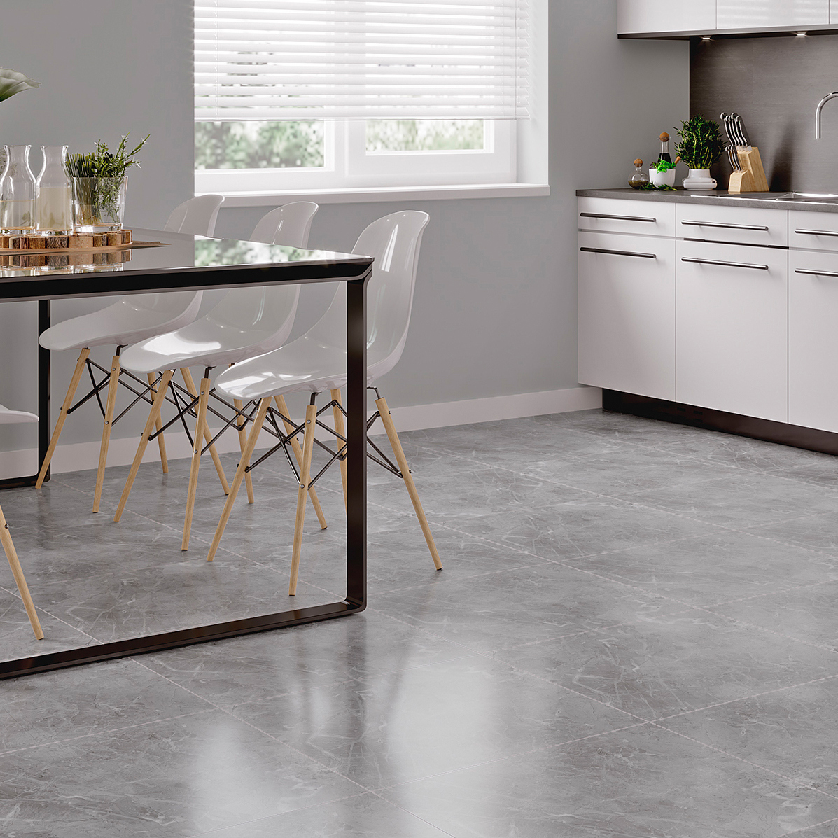 Изображение товара Керамогранит Grasaro Softmarble 60x60 см 1.44 м² лаппатированный цвет серый