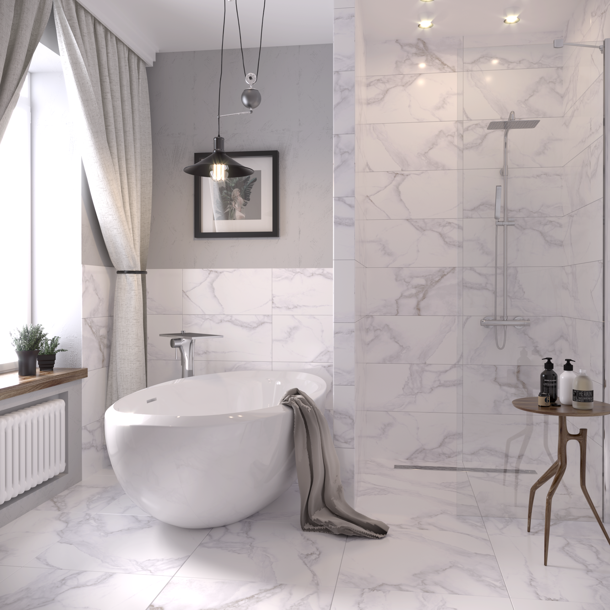 Изображение товара Керамогранит Gracia Ceramica Grata PG01 59.4x59.4 см матовый белый мрамор