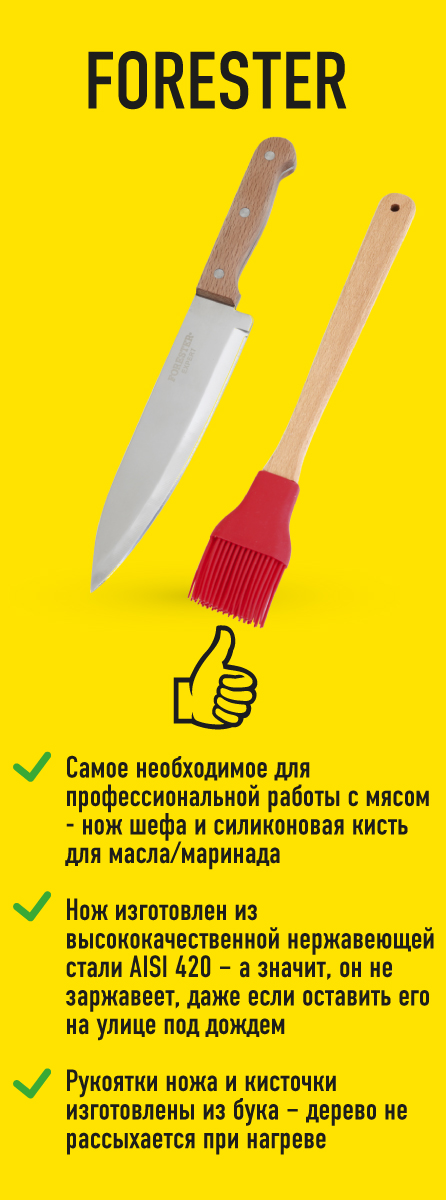 Набор для работы с мясом Forester - 7