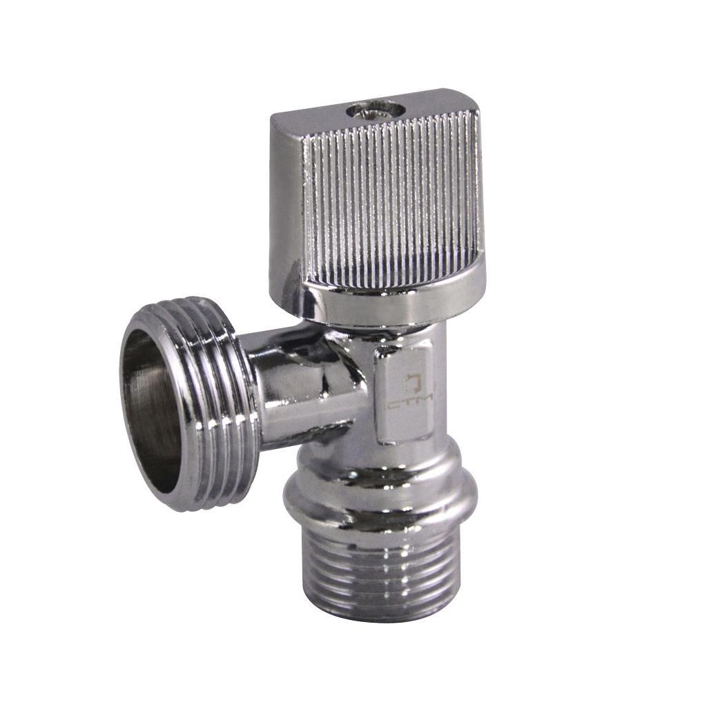 Изображение товара Кран шаровой СТМ 208380 1/2 дюйма наружный латунь хромированный