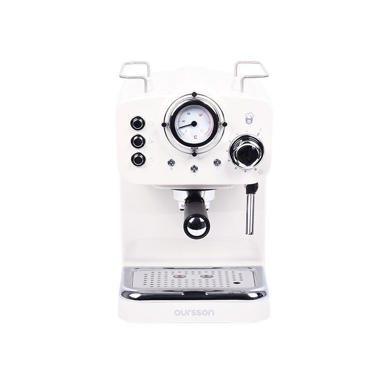 Изображение товара Рожковая кофеварка Oursson EM1500 белая компактная и простая в использовании
