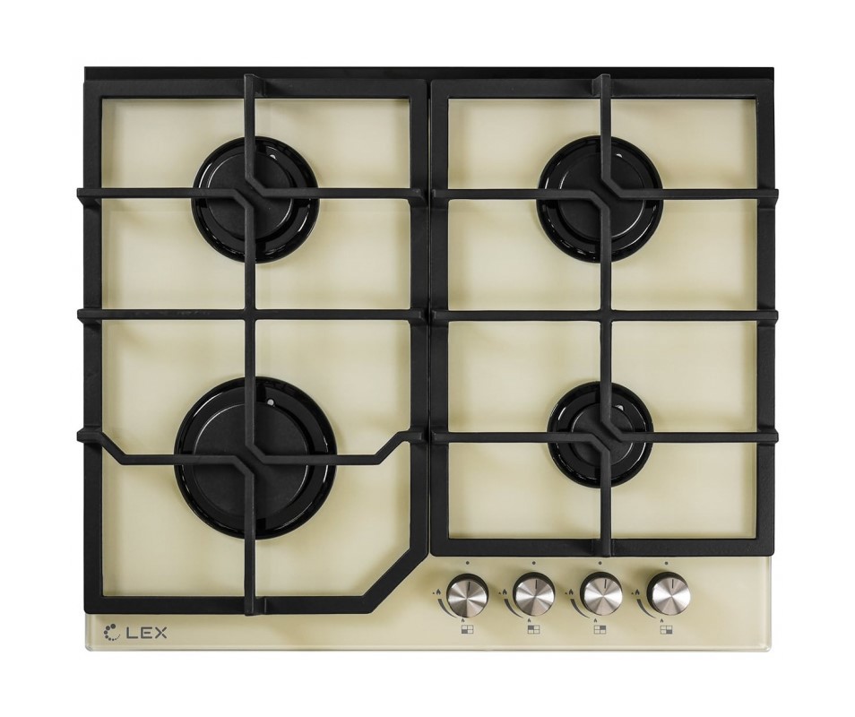 Изображение товара Газовая варочная панель Lex GVG 642 IV 56 см 4 конфорки слоновая кость
