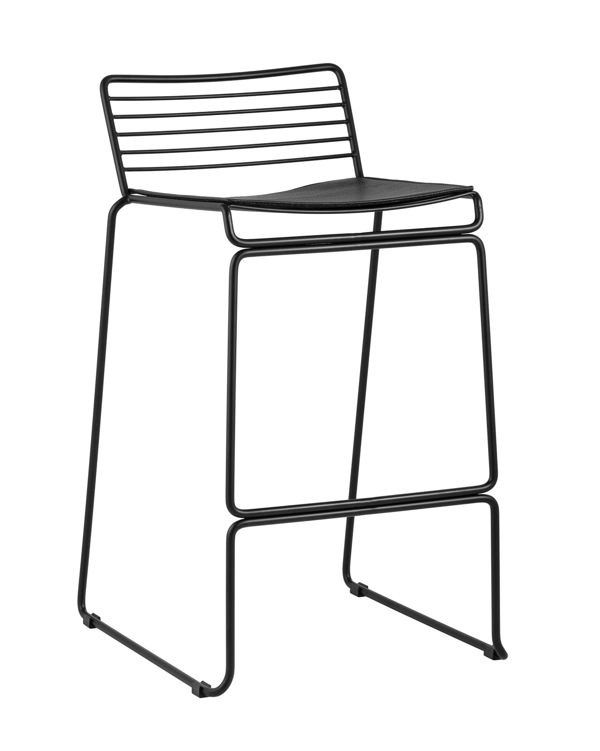 Изображение товара Барный стул Danny черный экокожа металл стабилные ножки стильный дизайн