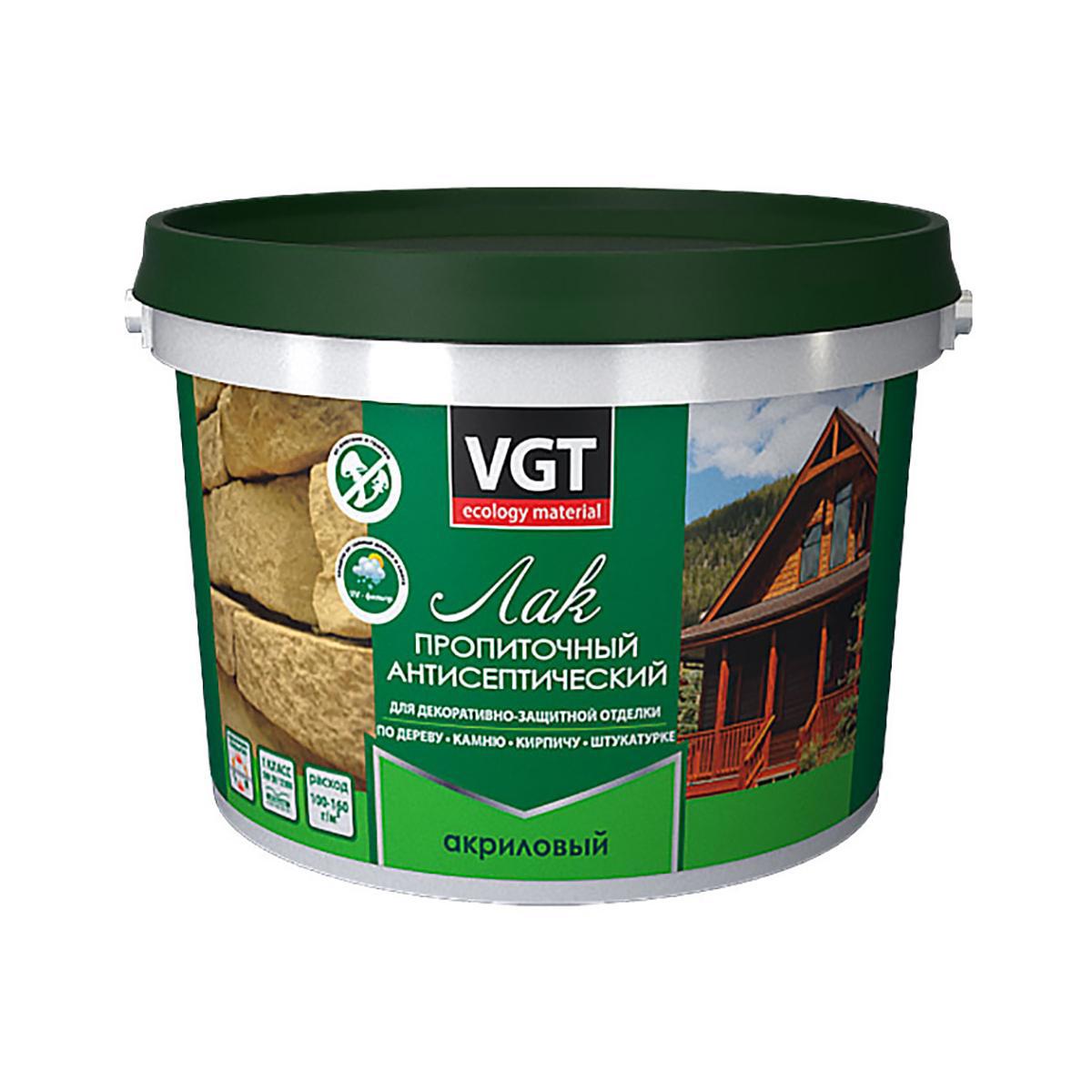 Изображение товара Лак акриловый VGT пропиточный с антисептиком дуб 0.9 кг Изображение товара Лак акриловый VGT пропиточный с антисептиком дуб 0.9 кг
