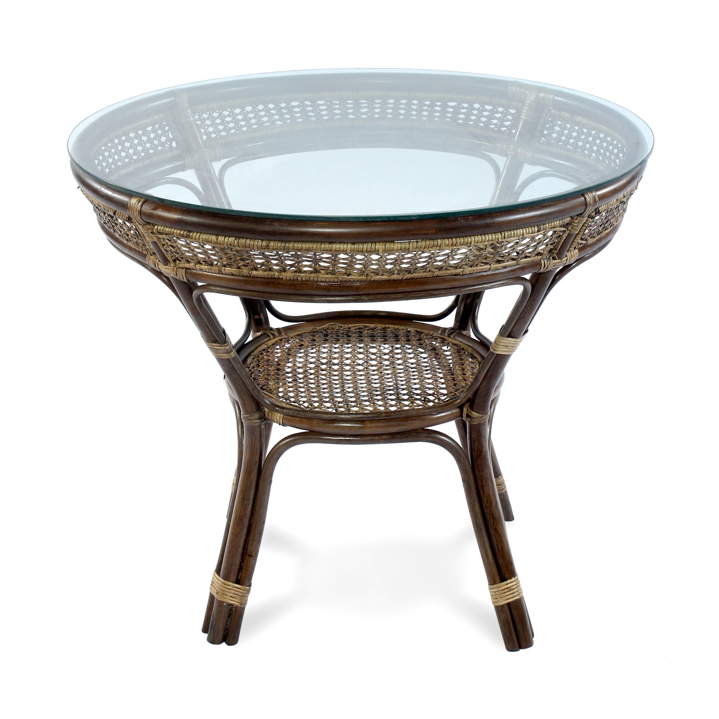 Изображение товара Набор обеденной мебели ЭкоДизайн 11/23-A+04/22 Classic Rattan 2 стула стол стекло