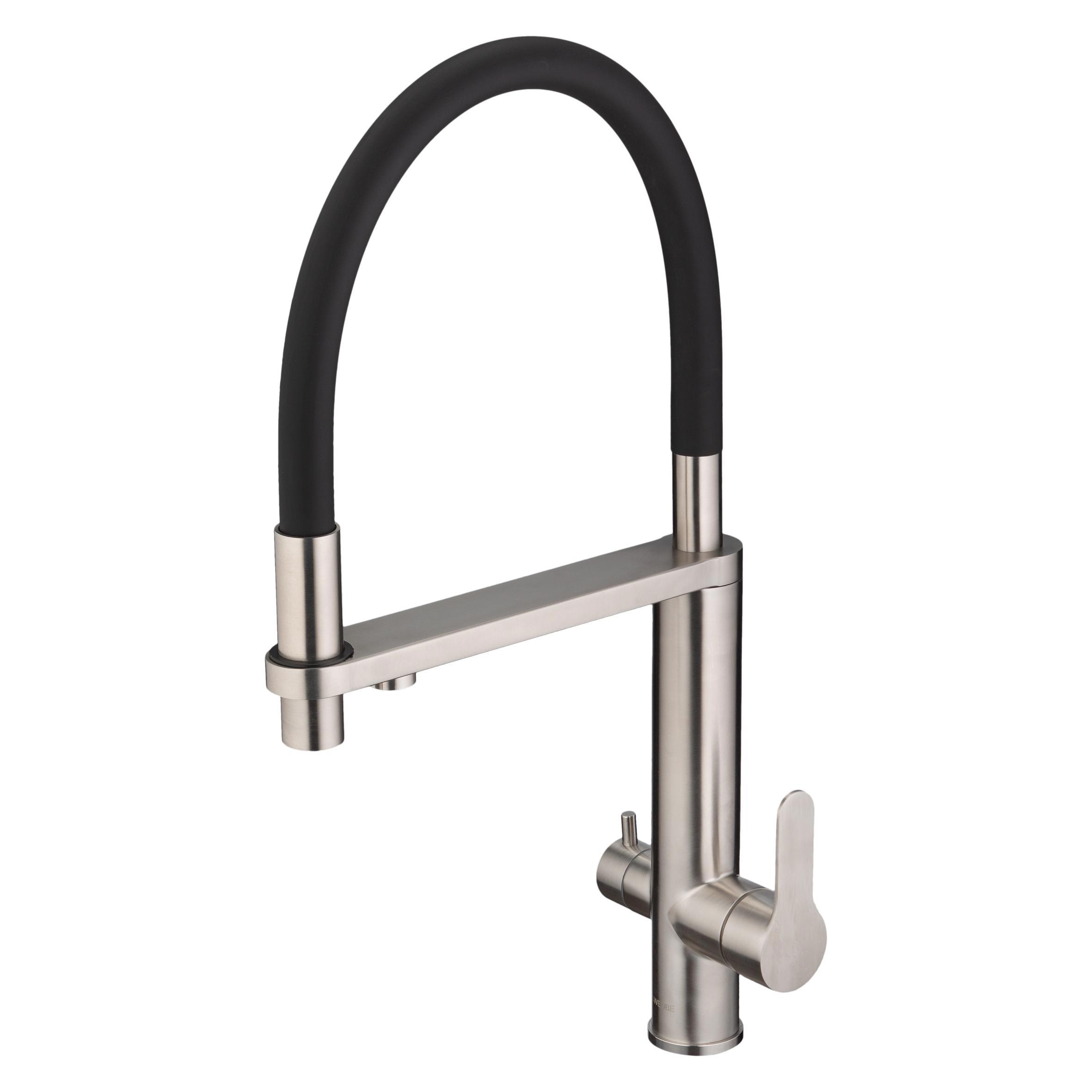 Изображение товара Смеситель для кухни Swedbe 8440 Selene Plus черный высокий носик