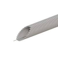 Изображение товара Гофрированная труба Экопласт D40 мм длина 20 м из ПВХ серого цвета