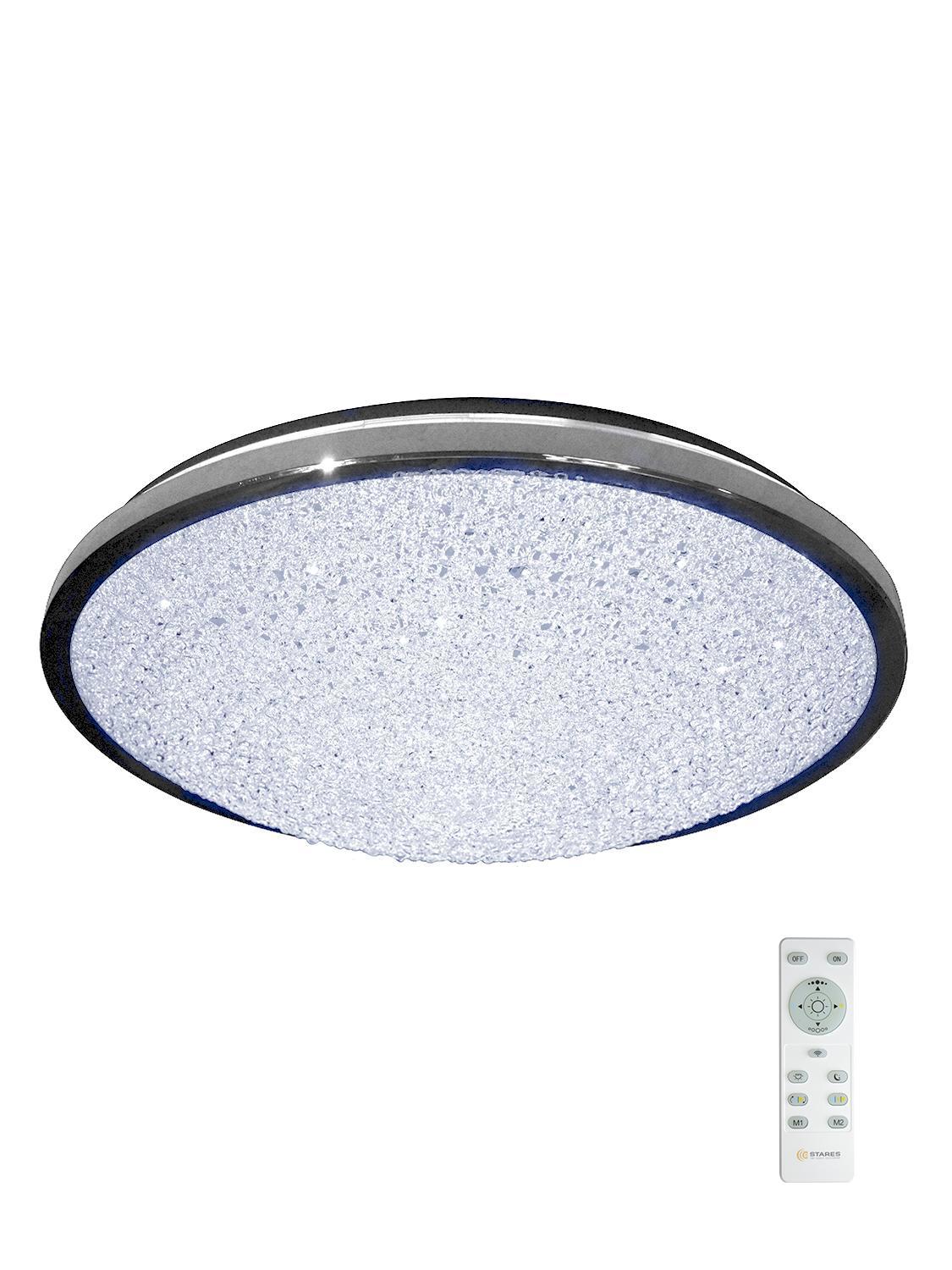 Изображение товара Люстра потолочная светодиодная Estares ATMOSFERA ATMOSFERA 60W с пультом управления 20 м² изменение оттенков белого цвет хром