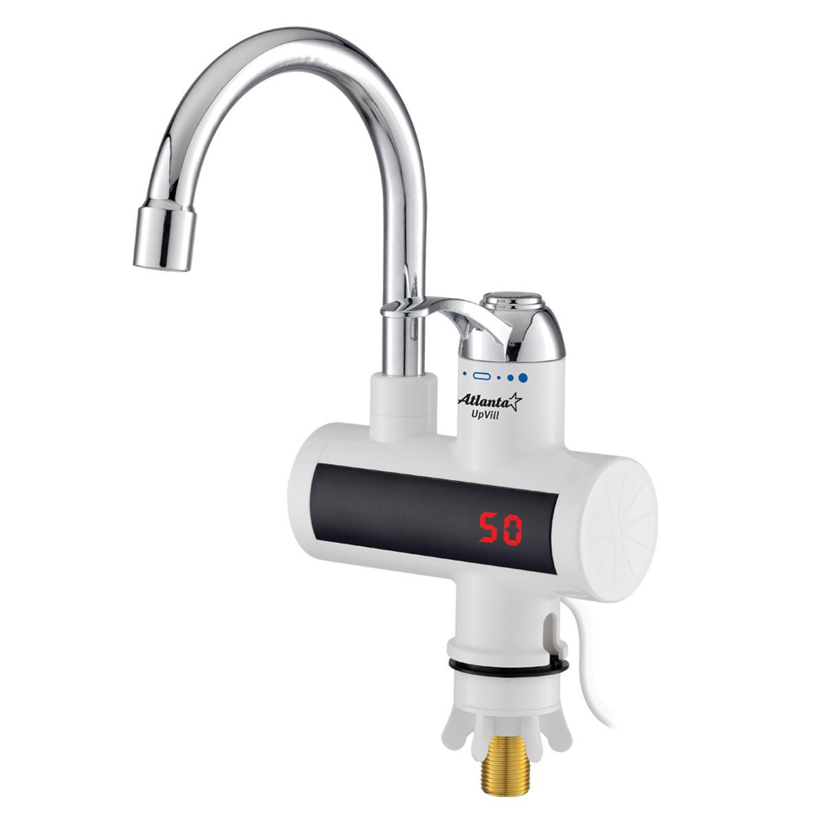 Изображение товара Проточный электрический водонагреватель Atlanta ATH-7426 белого цвета 3 кВт