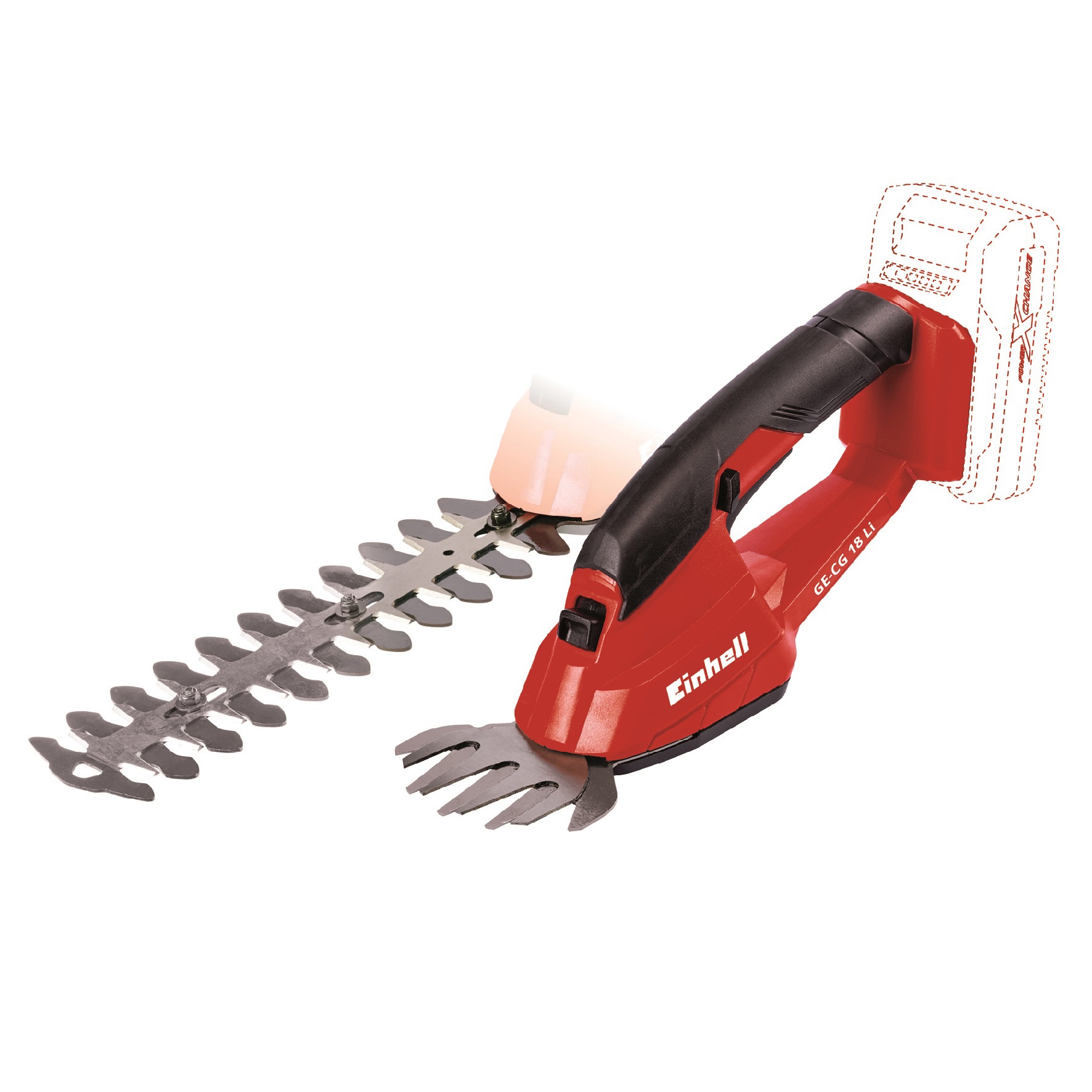 Изображение товара Аккумуляторный кусторез Einhell GE-CG 18 Li-Solo 20см 18 В