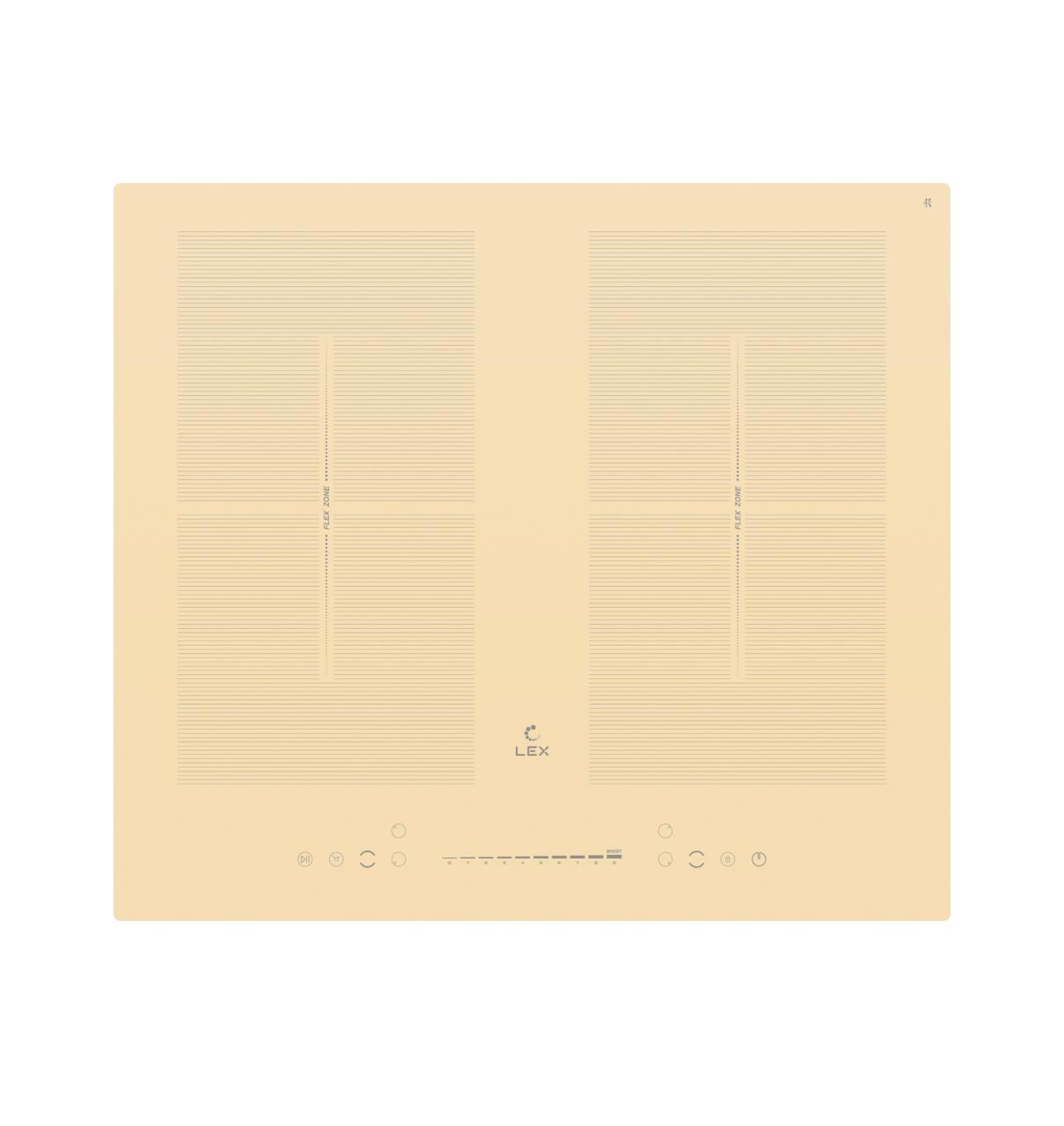 Изображение товара Индукционная варочная панель Lex EVI 640 F IV 60 см 4 конфорки цвет бежевый