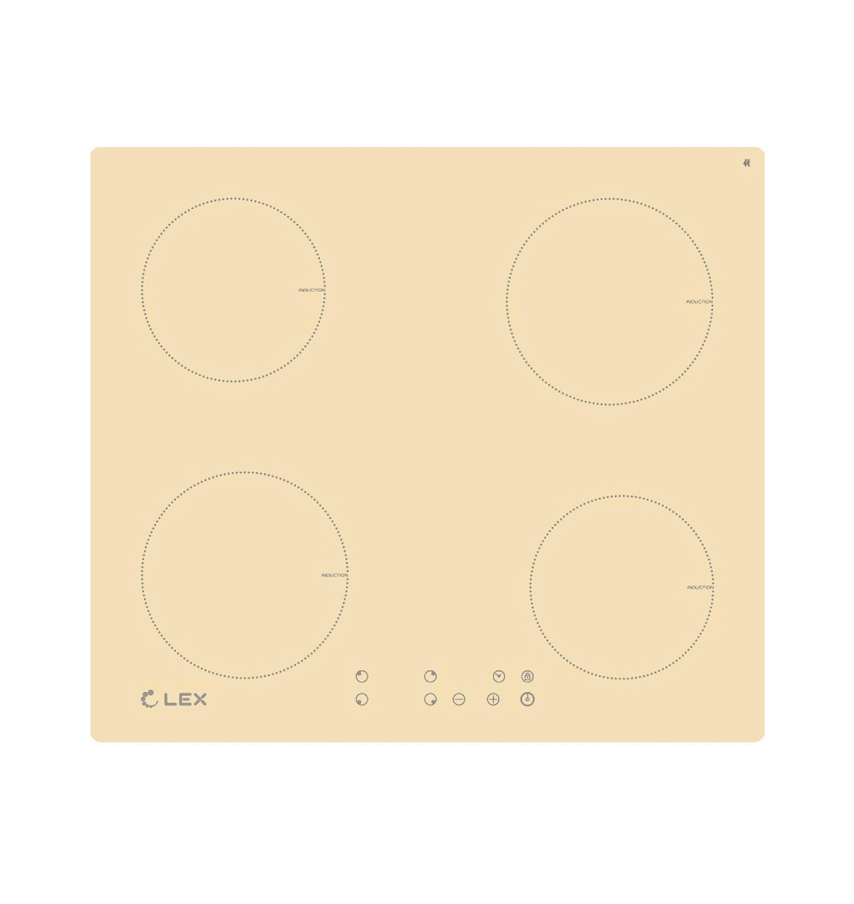 Изображение товара Индукционная варочная панель Lex EVI 640-1 IV 60 см 4 конфорки бежевый