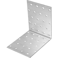 Изображение товара Угол крепежный равносторонний KUR 100x100x80x1.8 оцинкованная сталь цвет серый