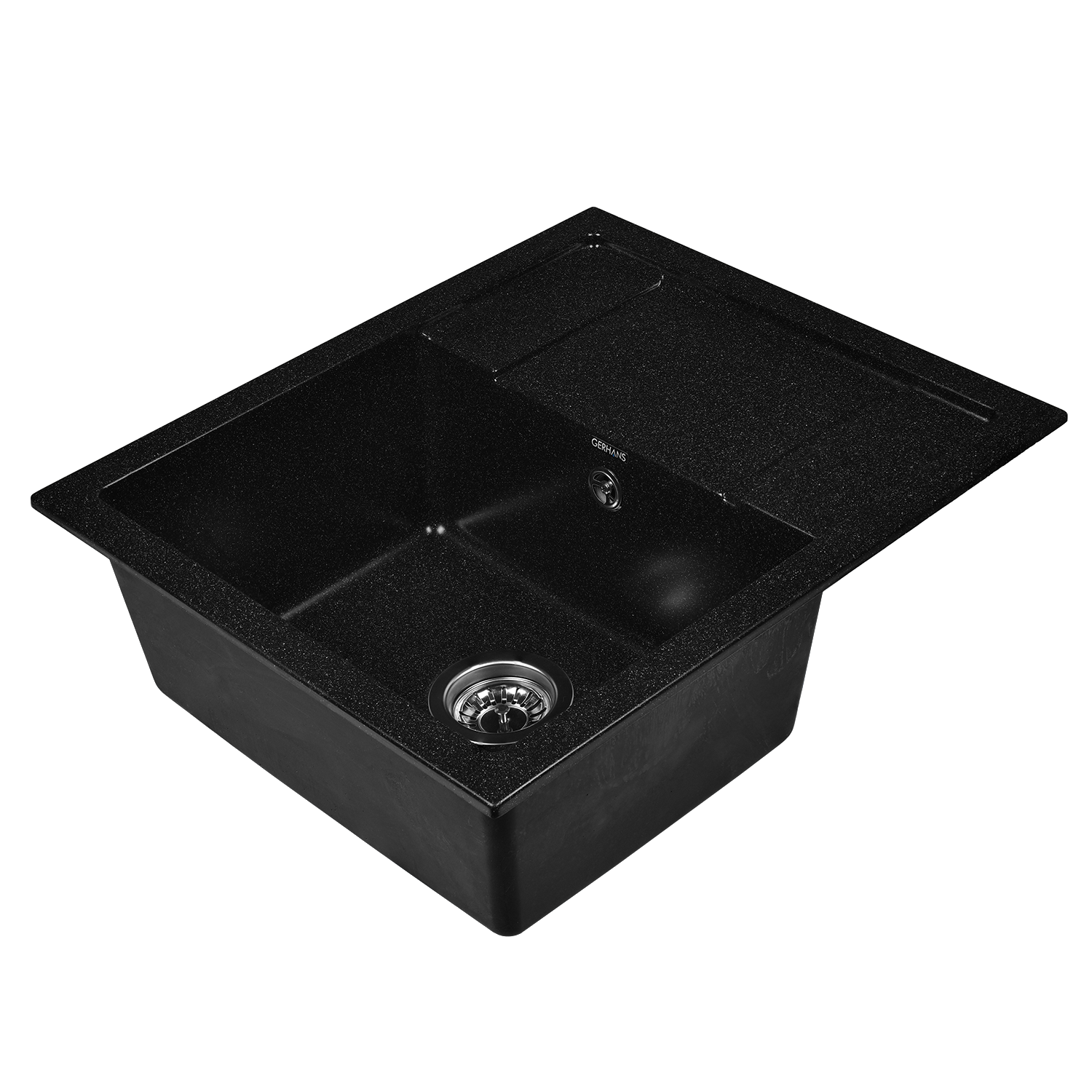 Изображение товара Мойка кухонная из искусственного камня Gerhans B19-22 черная 595x495 мм