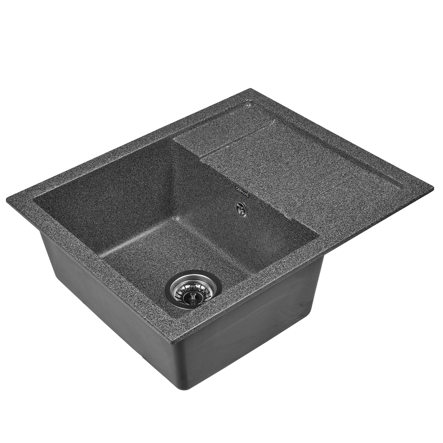 Изображение товара Мойка кухонная из искусственного камня Gerhans B19-24 графит 595х495 мм