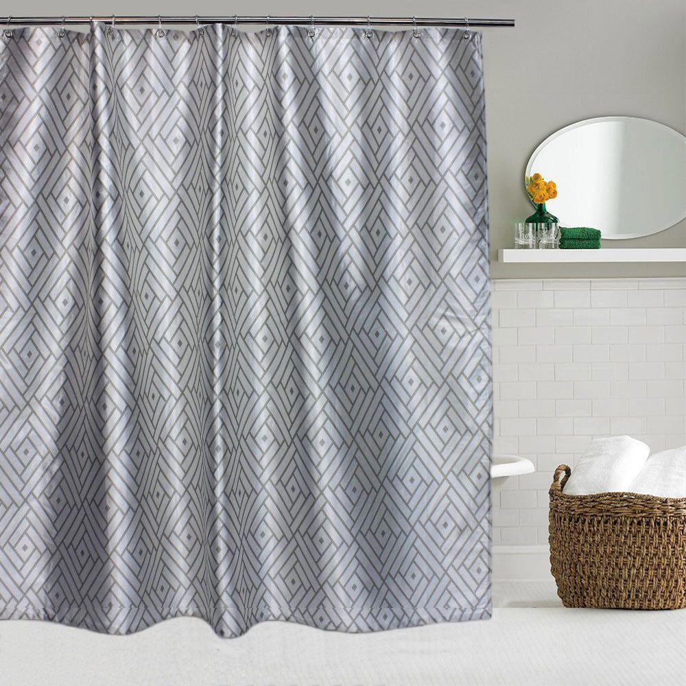 Изображение товара Штора для ванной Bath Plus жаккард Rhombus EYES 200x180, серый