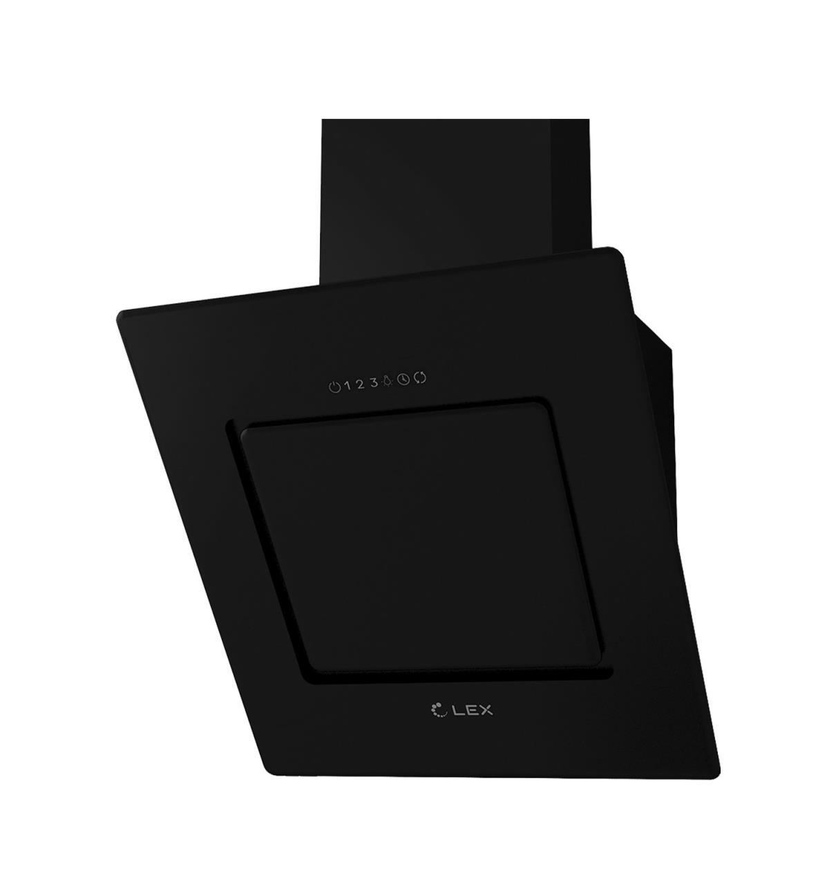 Изображение товара LEX Leila 600 Black наклонная вытяжка 60 см сенсорное управление LED фильтр