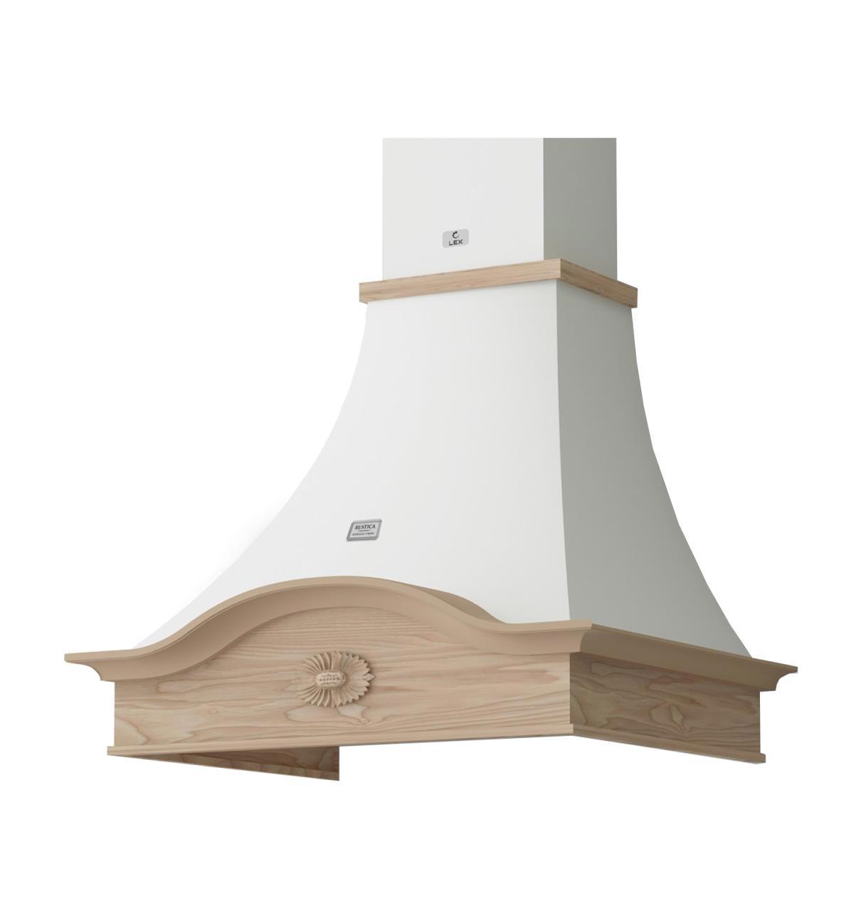 Изображение товара Встраиваемая кухонная вытяжка Lex Milano 900 White 90x65x46 см стиль прованс