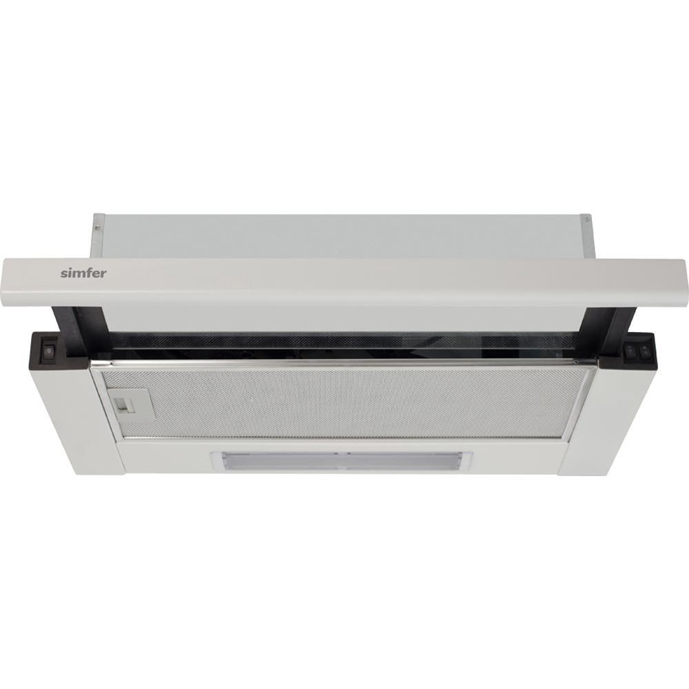 Изображение товара Встраиваемая вытяжка Simfer 500SDW 60x28x45 см белая с алюминиевым фильтром