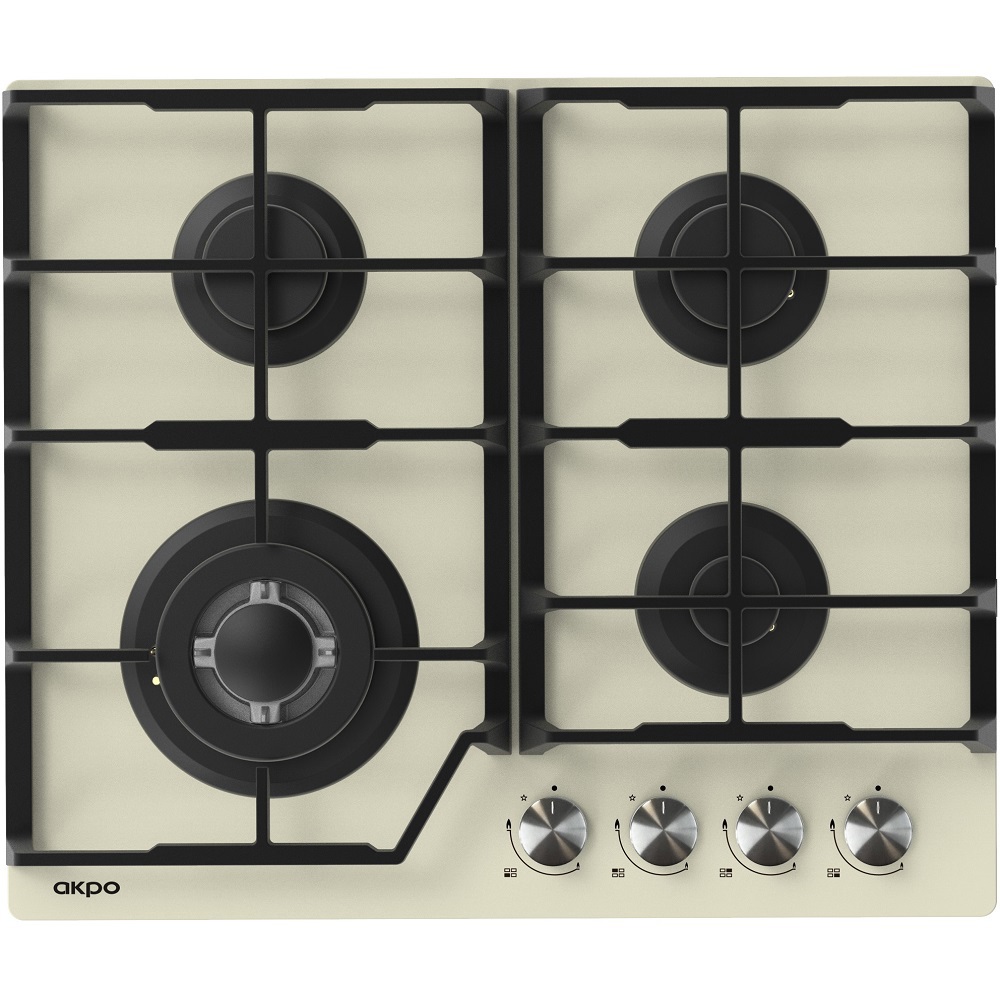 Изображение товара Газовая варочная панель Akpo PGA 604 HGC-T 4 конфорки бежевый 60 см