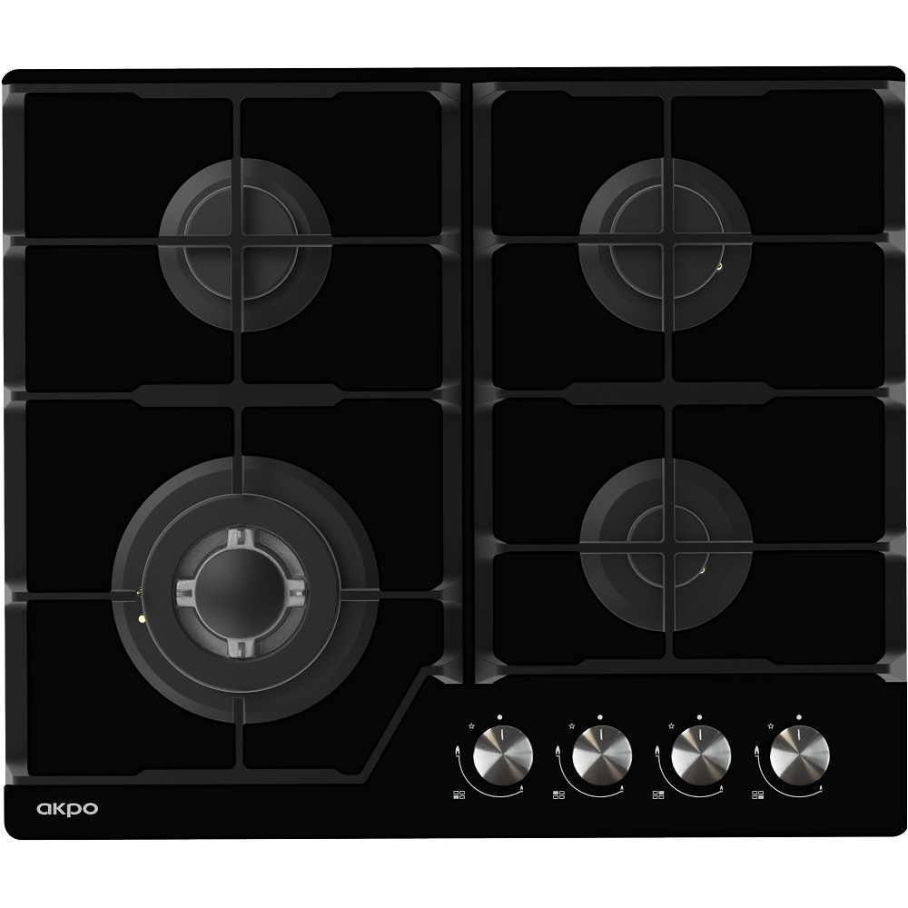 Изображение товара Газовая варочная панель Akpo PGA 604 HGC-T 60 см 4 конфорки черный