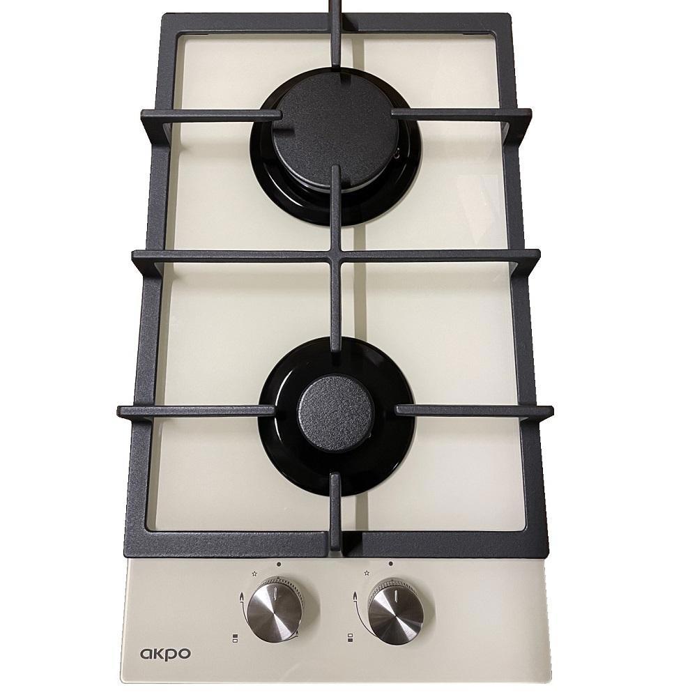 Изображение товара Газовая варочная панель Akpo PGA 302 FGC 30 см 2 конфорки цвет бежевый