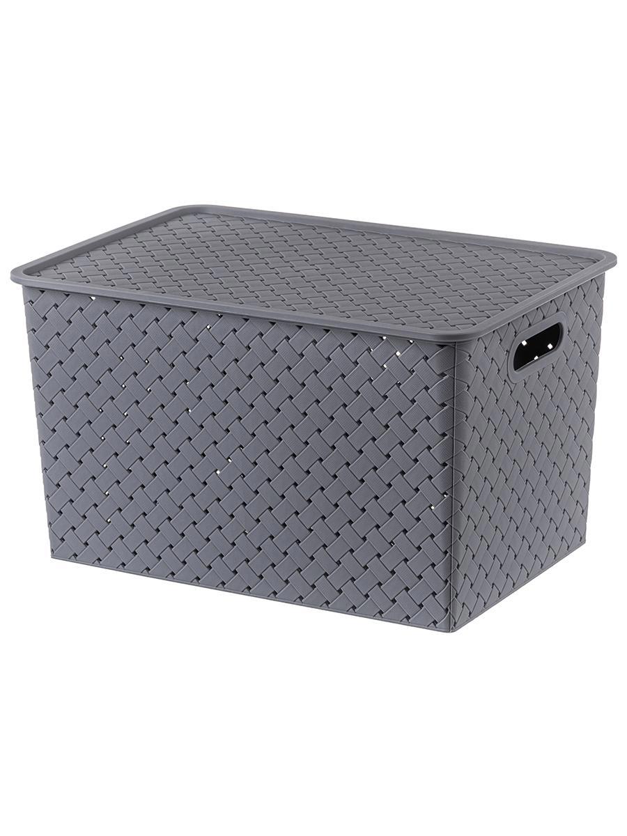 Изображение товара Корзина Violet 811949 14 л из пищевого полипропилена с ручками и крышкой